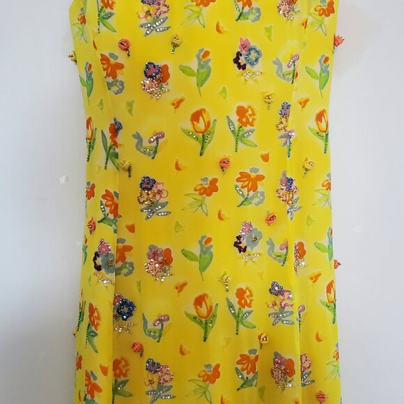 1996 GIANNI VERSACE vintage yellow dress - Picture 10 of 13